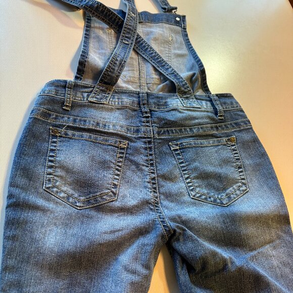 Wallflower Denim Overalls Womens Medium Skinny Country Hipster Indie Farmgirl - Picture 3 of 8